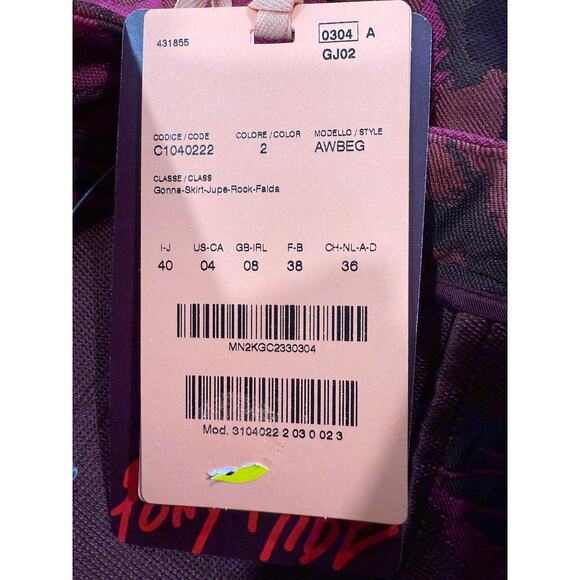 Max & Co Avant Garde Jacquard Floral Elegant Old Money Asymmetrical Midi 4 - Picture 4 of 9